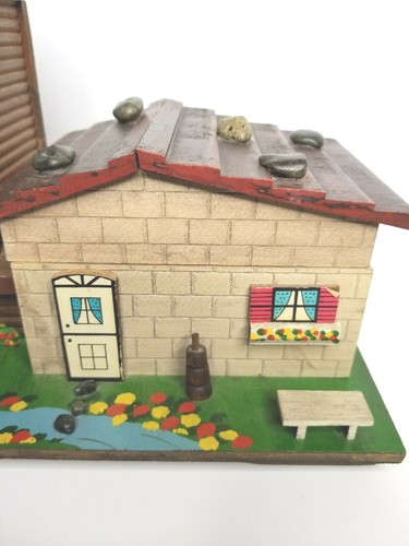 Windmill Cottage Jewelry Music Box 36-Note Relaxing Song 1967, 2 Jewelry Bays - Picture 6 of 12