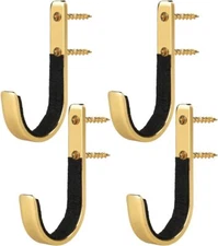 4pcs Gold Gun Rack Storage Rifles Shotgun Hooks Wall Mount Hangers Archery Bow