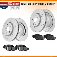 Front & Rear Disc Rotors + Ceramic Pads for Infiniti G25 G35 G37 M35 Nissan 370Z