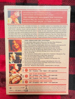 The Complete Monterey Pop Festival (DVD, 2002, 3-Disc Set