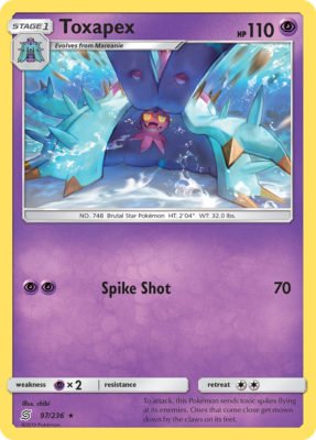 Toxapex 97/236 Rare | Unified Minds | Pokemon Card | eBay