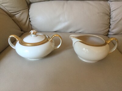 Vintage Bohemia Czech Royal Ivory Gold Rimmed Laurel Pearl China ...