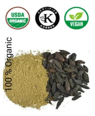 Org. Black Terminalia chebula Powder USDA Organic, Kosher & Vegan Certified Herb