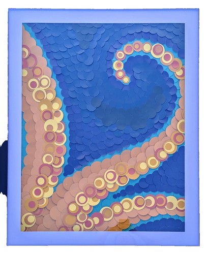 MIAMI CRUISING (Cruise Ships)- Rare, Textured Mixed Media, s⁄n By