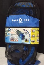 Aqua Lung Sport Includes Mask Snorkel 2 Fins Travel Bag Kid s Size 1-4 LG/XL