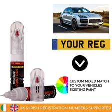 Touch Up Paint Pen For Porsche Cayenne Mixed By Car Registration Reg Numberplate
