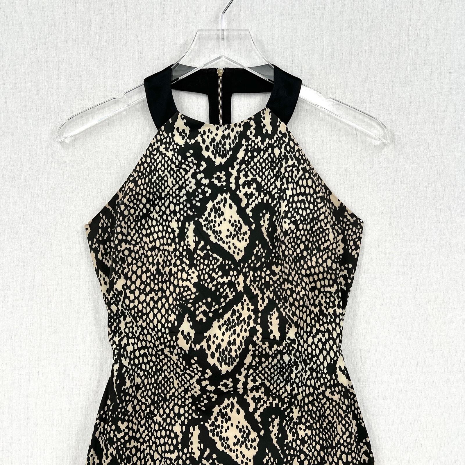 KAREN MILLEN Python Printed Halter Sheath Dress W… - image 3