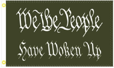 3X5 TRUMP 2024 WE THE PEOPLE HAVE WOKEN UP OLIVE DRAB JANUARY 6TH FLAG 