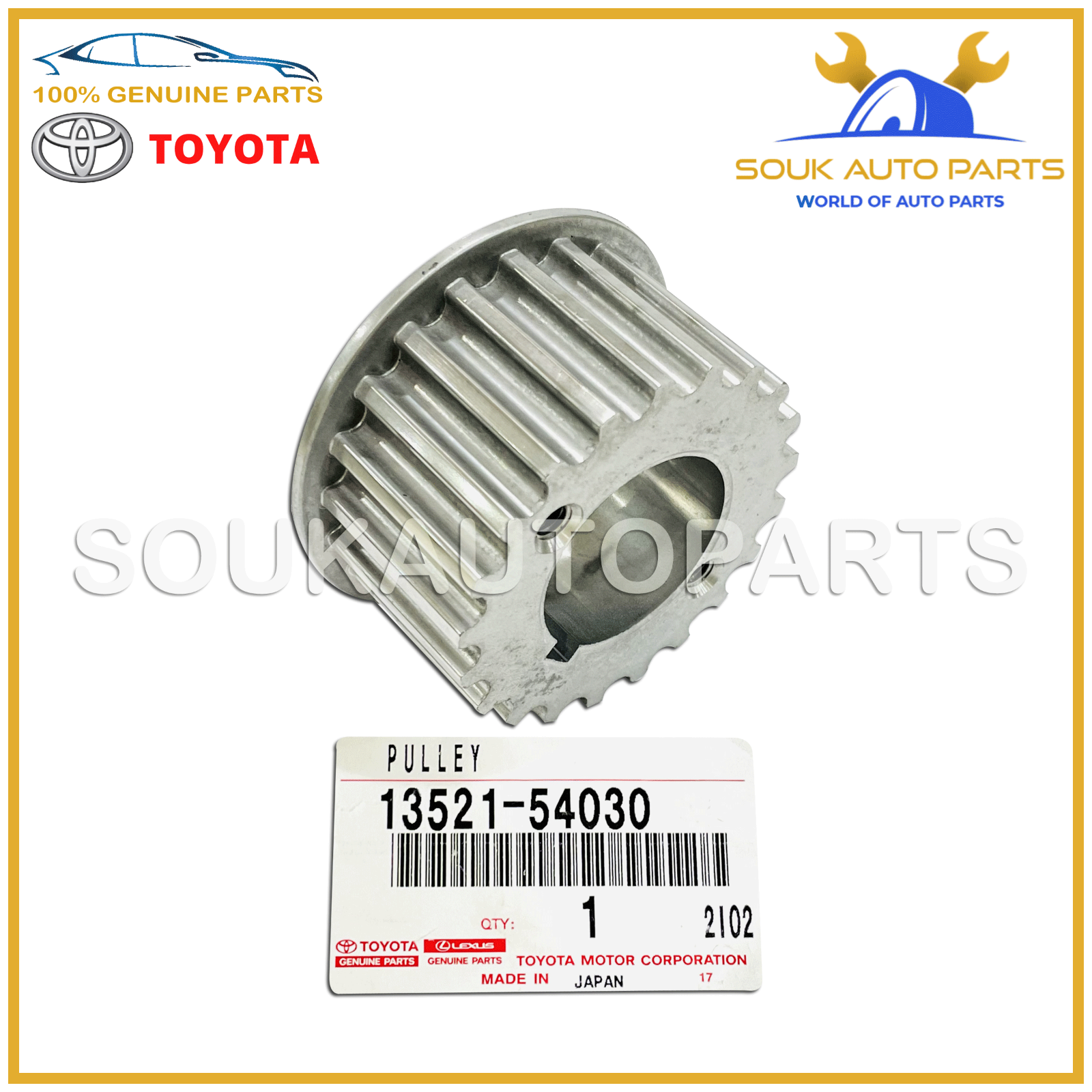 13521-54030 Genuine Toyota CRANKSHAFT TIMING PULLEY 1352154030 OEM 