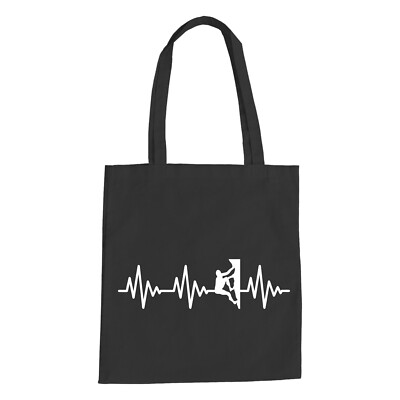 Herzschlag Klettern Baumwolltasche - Ekg Bergsteigen Berg Climbing