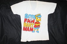 Bart Simpson Vintage Large T Shirt Sox Fan Bart Man Bleacher Bum White Cubs