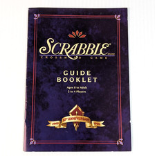 Guide Booklet Manual For Scrabble Crossword Game 50th Anniversary Replacement