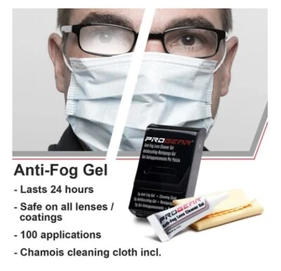 Progear Anti-Fog Lens Cleaner Gel - glasses spectacles goggles visors scuba mask