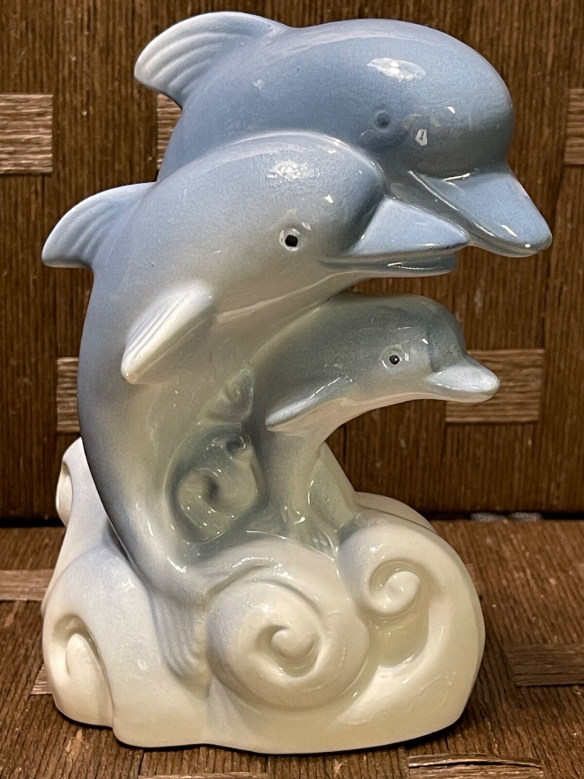 Piggy Bank Dolphins Family Coin Figurine Dolphin Ceramic