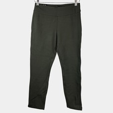 NEW EXPRESS Ankle Pants Womens S Small Ponte Knit Olive Green Stretch Comfy