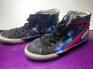 golden goose sneakers purple