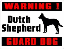 Caution K-9 Dutch Shepherd dog window 8” vinyl decal Stickers Puppy Paw K9