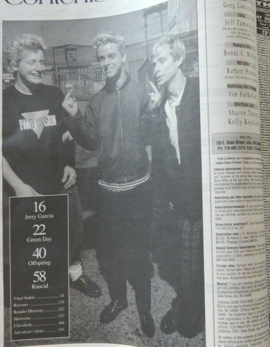 GOLDMINE RECORD MAGAZINE GREEN DAY COVER 395 SEPT 95, INTERVIEWS/NEWS - Picture 2 of 5