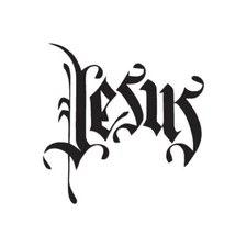 Jesus Font Christian - Vinyl Decal Sticker - Multiple Color & Sizes - ebn904