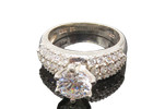 925 Sterling Silver  Cubic Zirconia Solitaire With Accents Ring Sz 6  RG10868 — photo 2