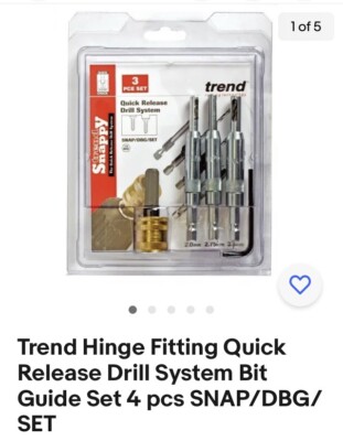 Trend Scharnierverschraubung Schnellspanner Bohrsystem Bitführung Set 4-tlg SNAP/DBG/SET