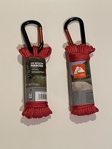 Ozark Trail 50ft 550 Reflective Paracord, Red