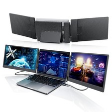 Laptop Screen Extender 14 Triple Portable Monitor 1080P FHD S3 Laptops Plug Play