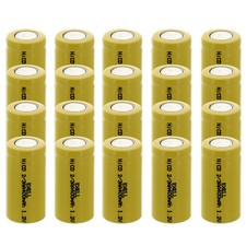 20x 2/3AA 1.2V 400mAh Flat Top Rechargeable Batteries For DIY Radios Power Packs 1.12 per gallon