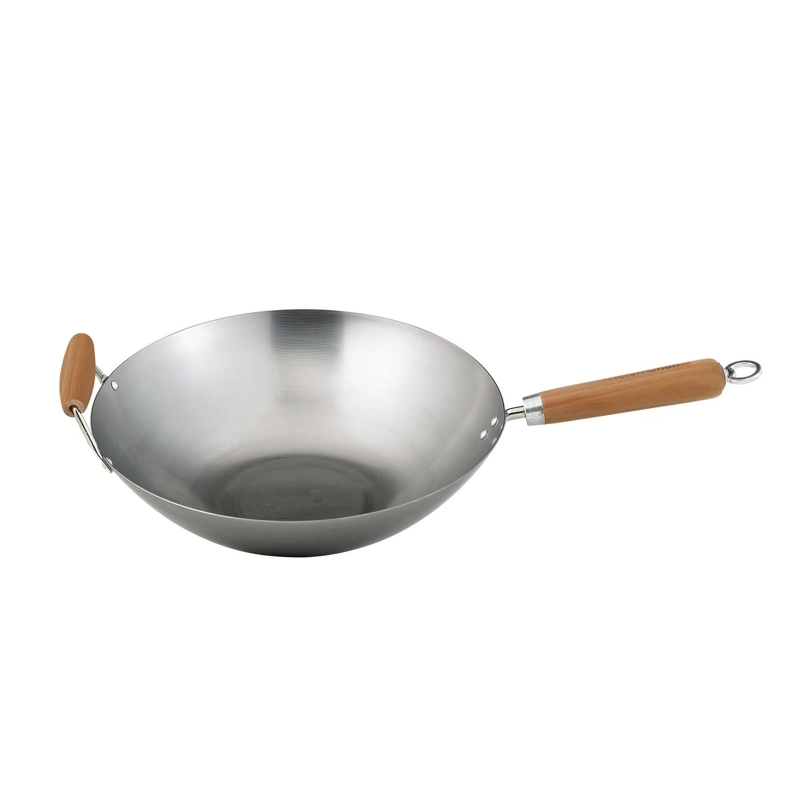 Helen’s Asian Kitchen 97004 Wok, Carbon Steel and Bamboo, 14-Inches, 14 Inch,