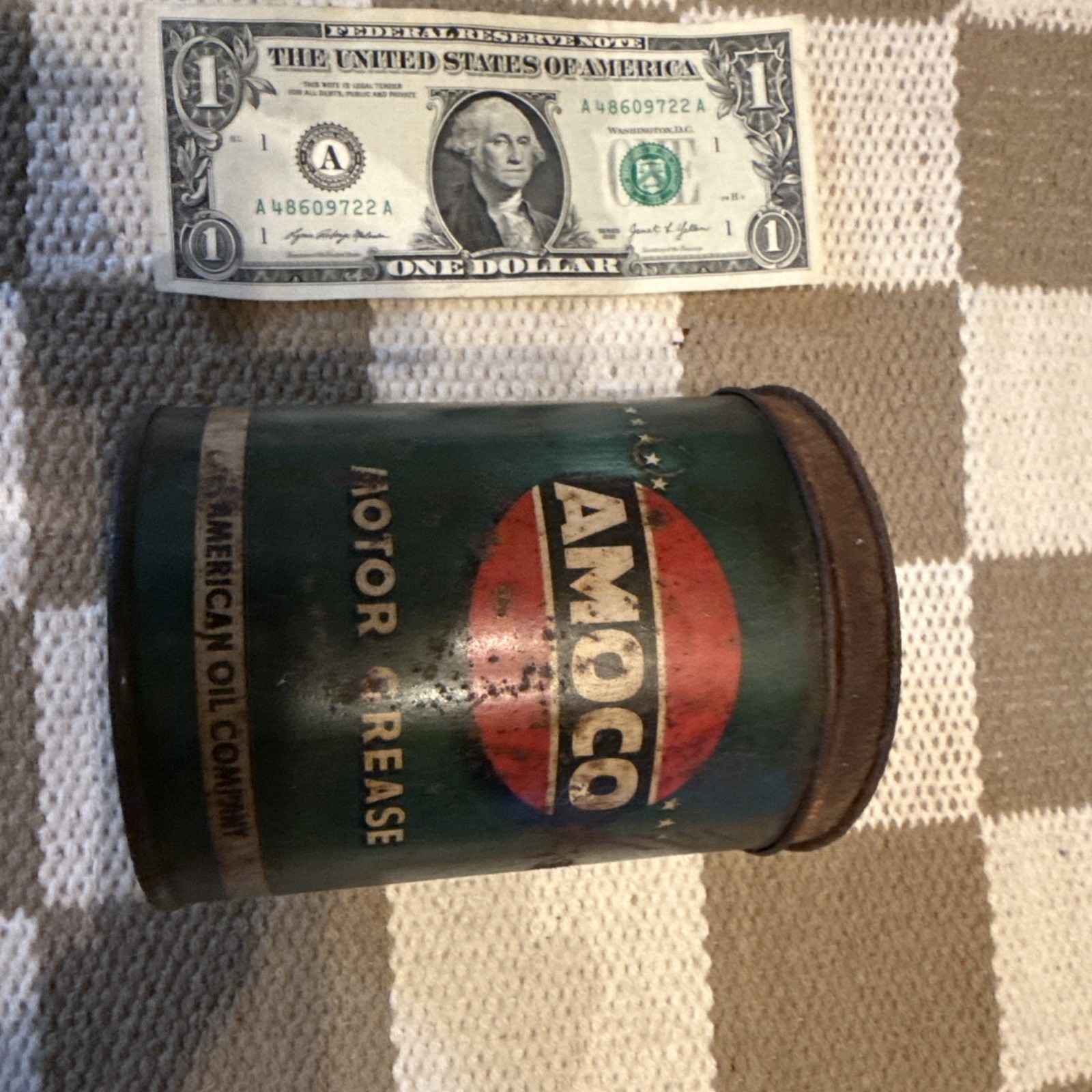 Vintage Amoco Motor Grease Can