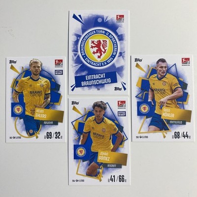 Match Attax Bundesliga 25/26 Team Set Eintracht Braunschweig Alle 4 Karten
