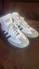 adidas Samba Men's Low Top Lace-Up Sneakers White/Black/Gray US 10 UK 9.5