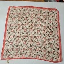 Vintage MCM Italian Geometric Scarf Luxury Mod Art Square Neckerchief Bandana