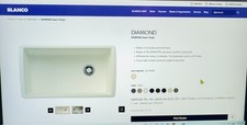 Blanco Diamond Super Single Undermount Kitchen Sink - White