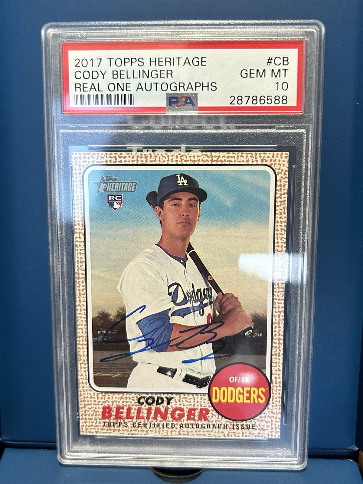2017 Topps Heritage Cody Bellinger Real One Autograph AUTO PSA 10 GEM MINT
