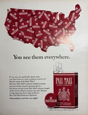 1965 Pall Mall cigarettes Be Particular Famous Mildness Smoke Vintage Print Ad