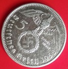 Silver 1938 G 5 ReichsMark from Germany w/ Swastika WW2 Coin, Combined Shipping  — photo 2