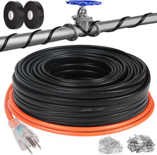 100FT Heat Tape for Water Pipes, -40 F Anti-Freeze De-Icing Heating Tape, Pipe I