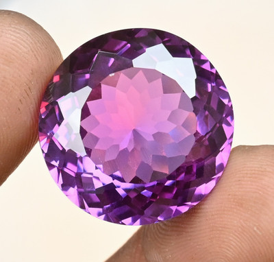 48.00Ct Natural Color Change Alexandrite Certified Round Flawless Loose Gemstone