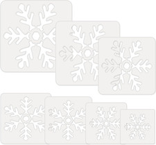 Teling 14 Pcs Snowflake Print Stencil Large Snowflake Painting Stencils