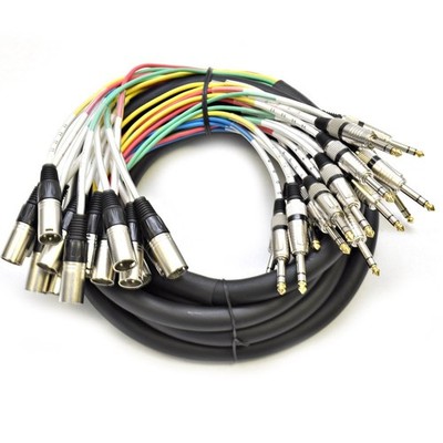 Seismic Audio SAXT 16 Channel 15' TRS to XLR Male Snake Cable