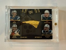 Panini 2015 Black Gold Team Symbols QTS-9 Brady Gronk Edelman LaFell 09/149