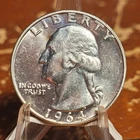 1964  Washington Quarter BU Uncirculated Mint State 90% Silver 25c US Coin