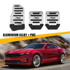 15.2/8.2cm Clutch Or Brake Rubber Padel Cover Set Car Accessories UK Silver 2X
