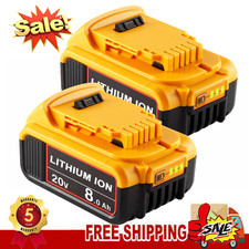 2Pack Lithium Ion Battery For DeWalt 20V 20 Volt Max 8.0AH DCB205 DCB206 DCB200