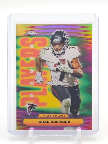 BIJAN ROBINSON 2025 TOPPS CHROME POWER PLAYERS PINK REFRACTOR /250 #PP-11 Q2161
