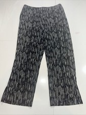 84. Chico  s travelers pants black white Pull On Luxury Comfort Stretch Sz 1 M 8