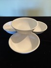 Pfaltzgraff Filigree Set Of 4 White Scroll Deep Tall 3” X 6” Cereal Soup Bowls