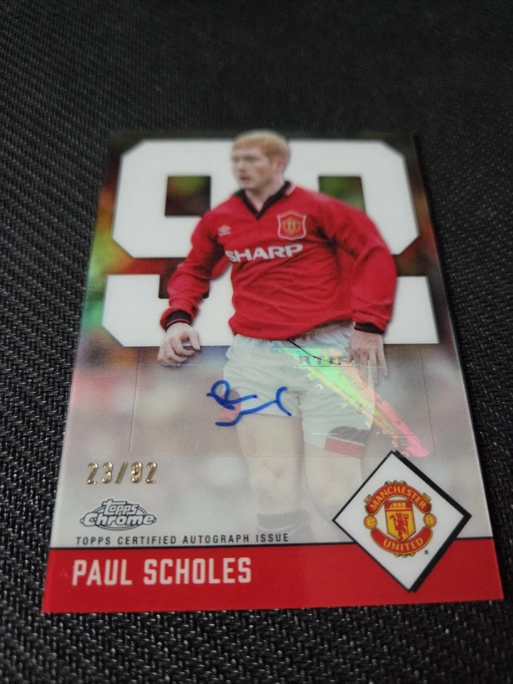 Paul Scholes 2024-25 Topps Chrome Deluxe Edition Football Autograph Card /92 - Image 2 of 3