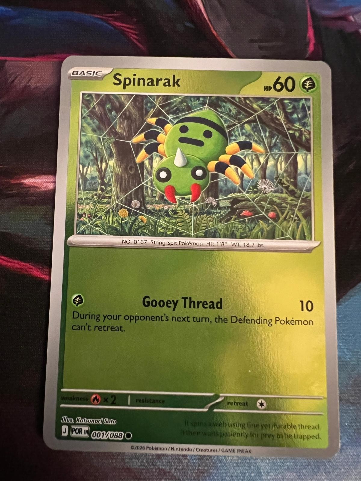 SPINARAK 001/088 C PERFECT ORDER POKEMON NM/M